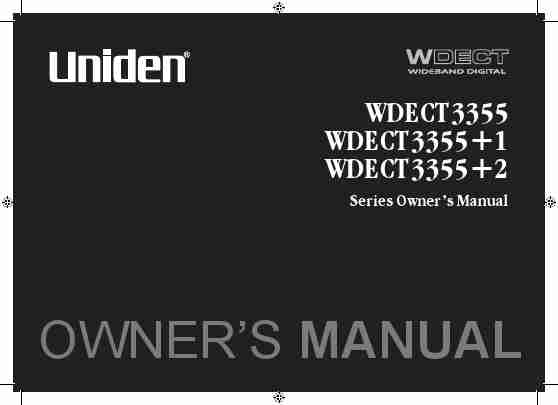 Uniden Cordless Telephone WDECT3355, WDECT3355-page_pdf